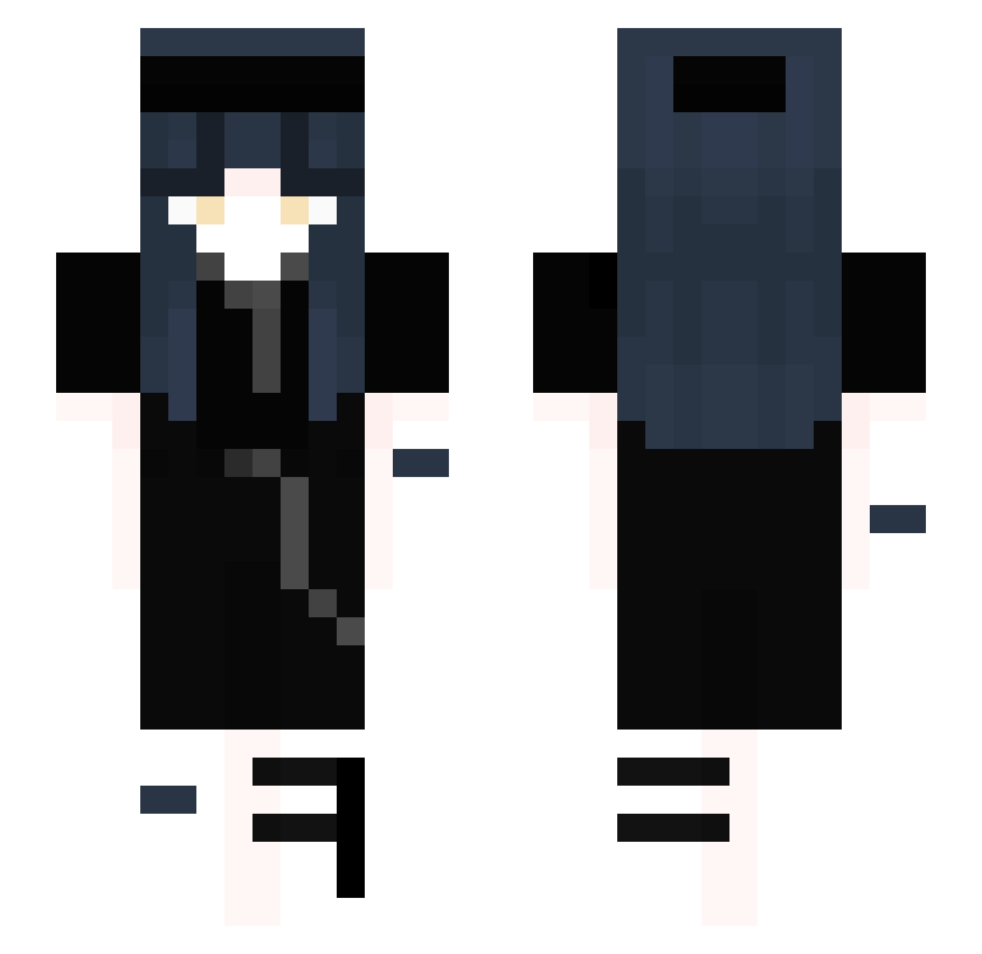 WinnerShino Minecraft skin, front and back view
