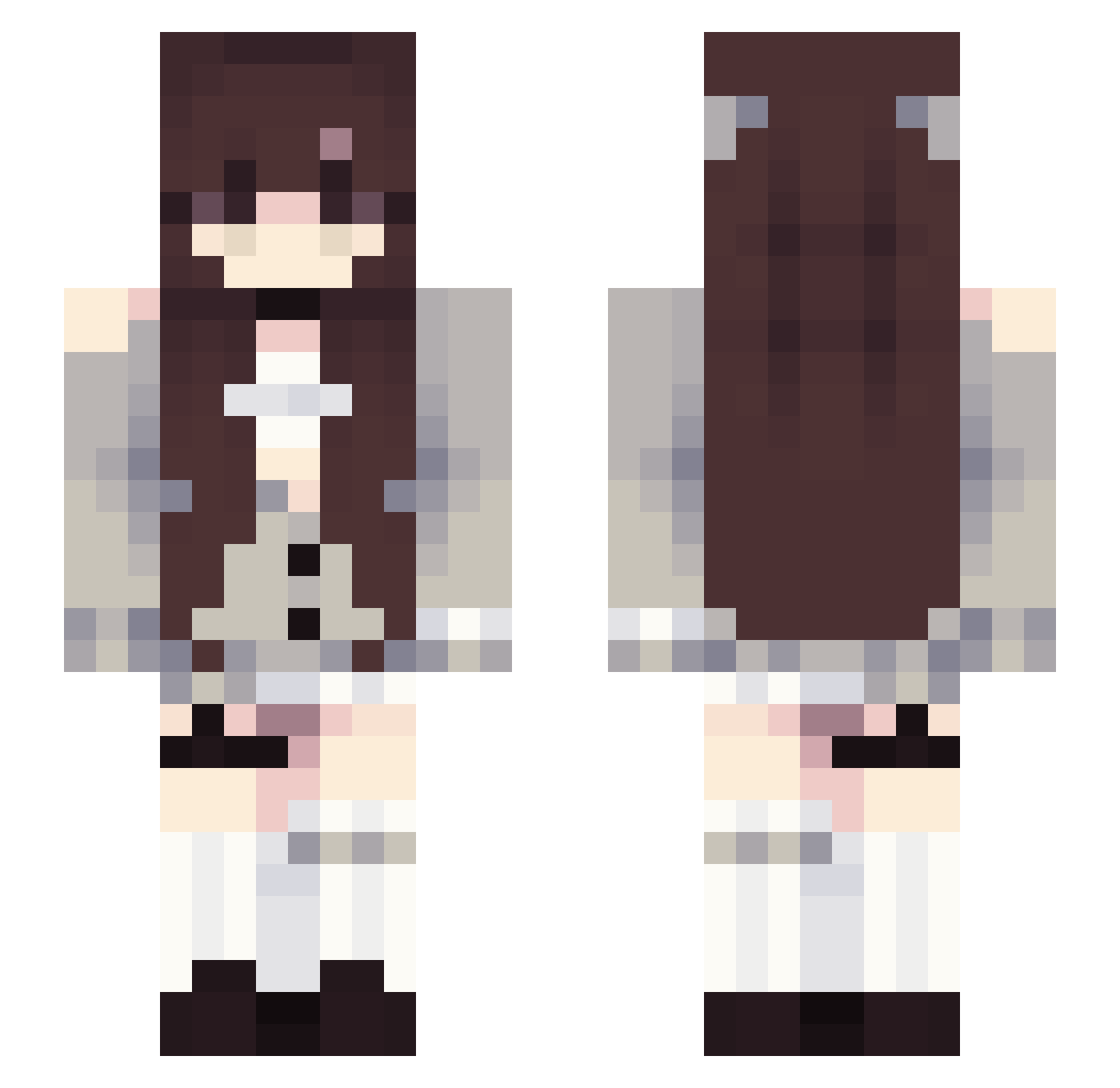 soapsuds_ Minecraft skin, front and back view