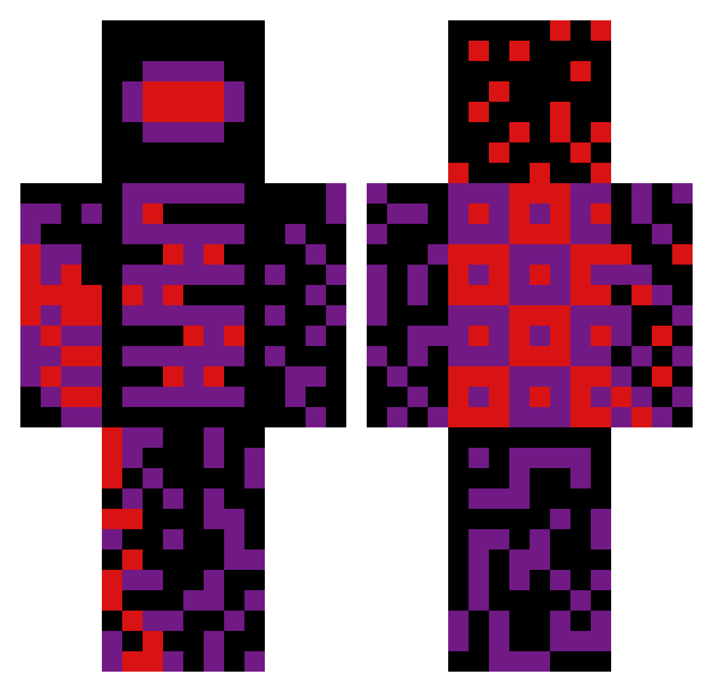 Thomas64S Minecraft skin, front and back view