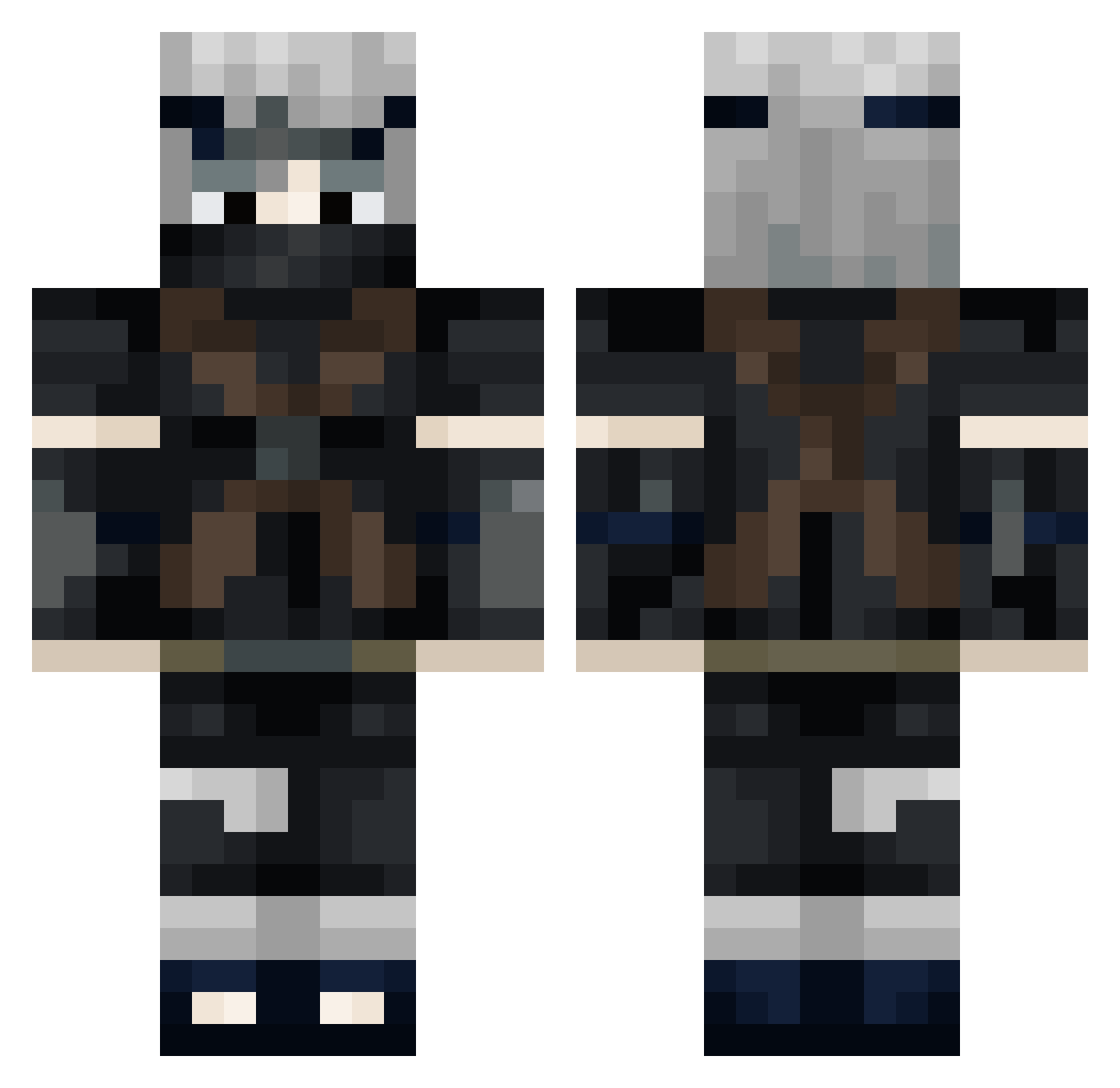 kakaxe Minecraft skin, front and back view