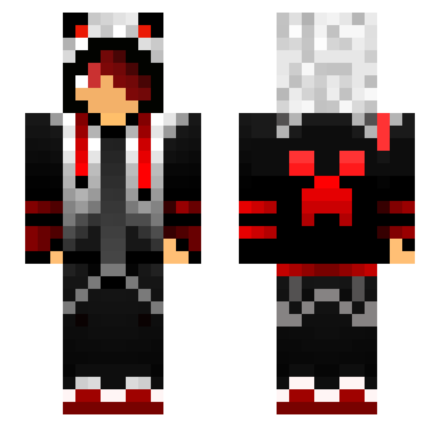 vemit Minecraft skin, front and back view