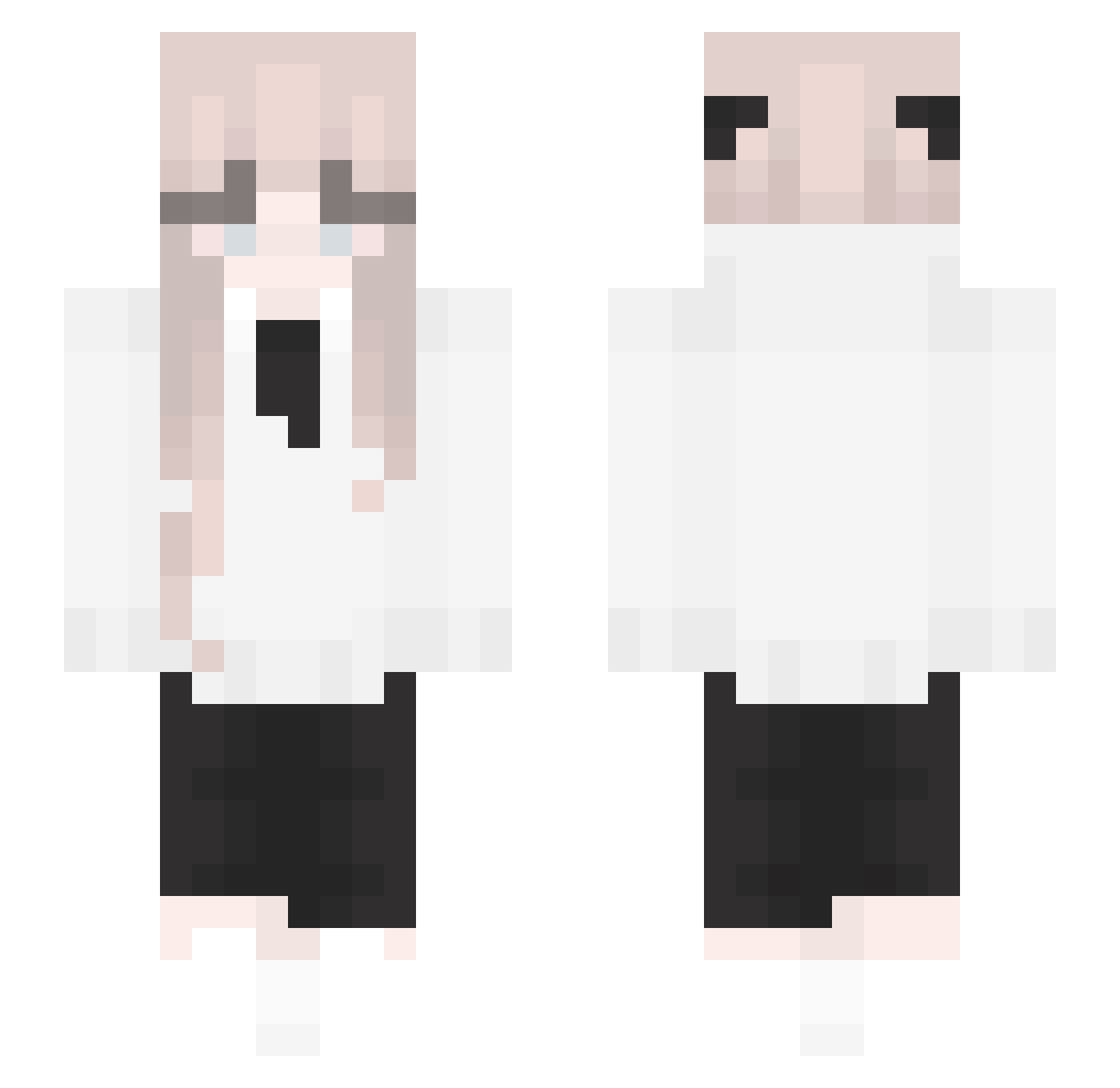 Dixie Minecraft skin, front and back view