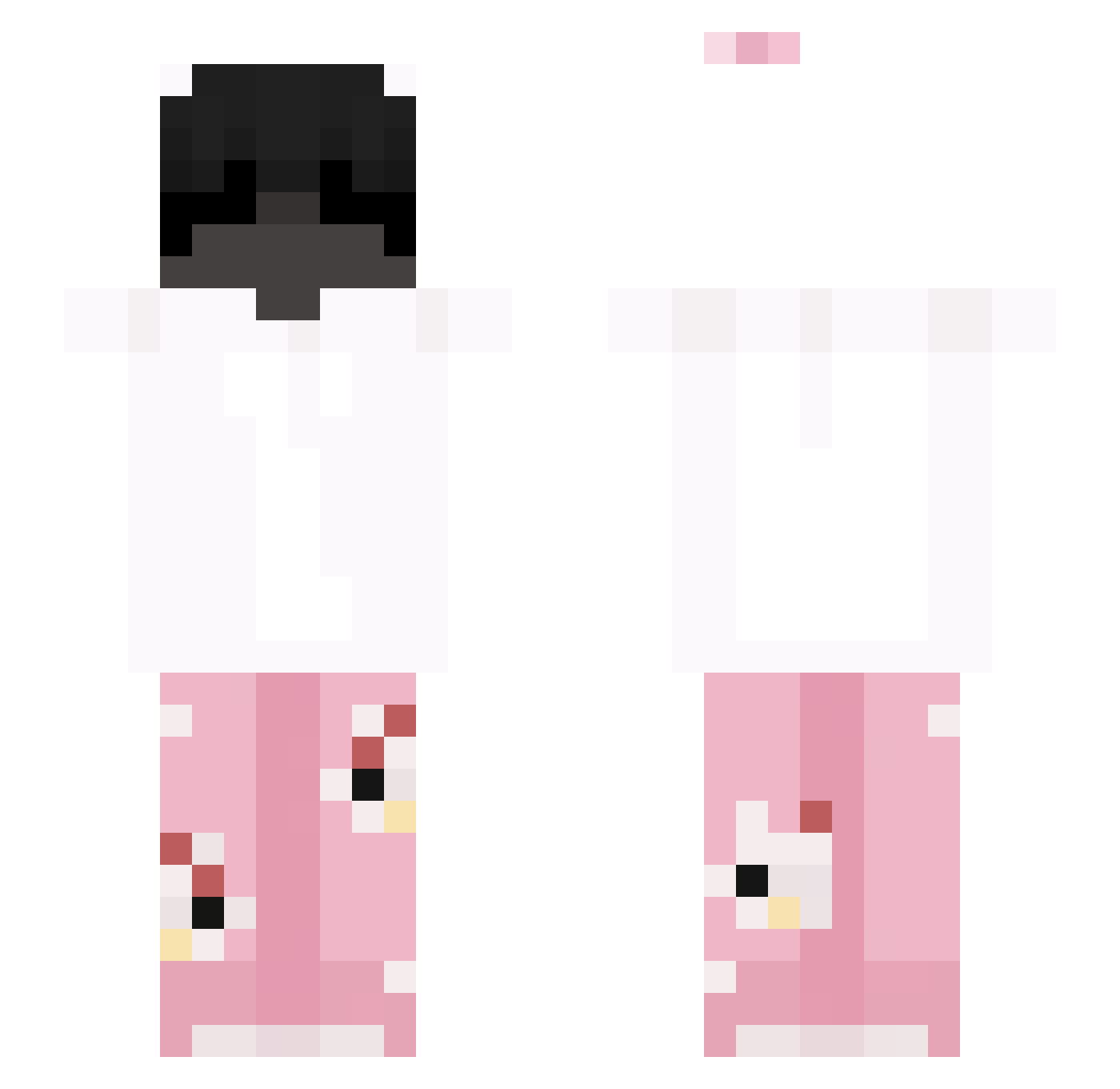 WitcherNova Minecraft skin, front and back view