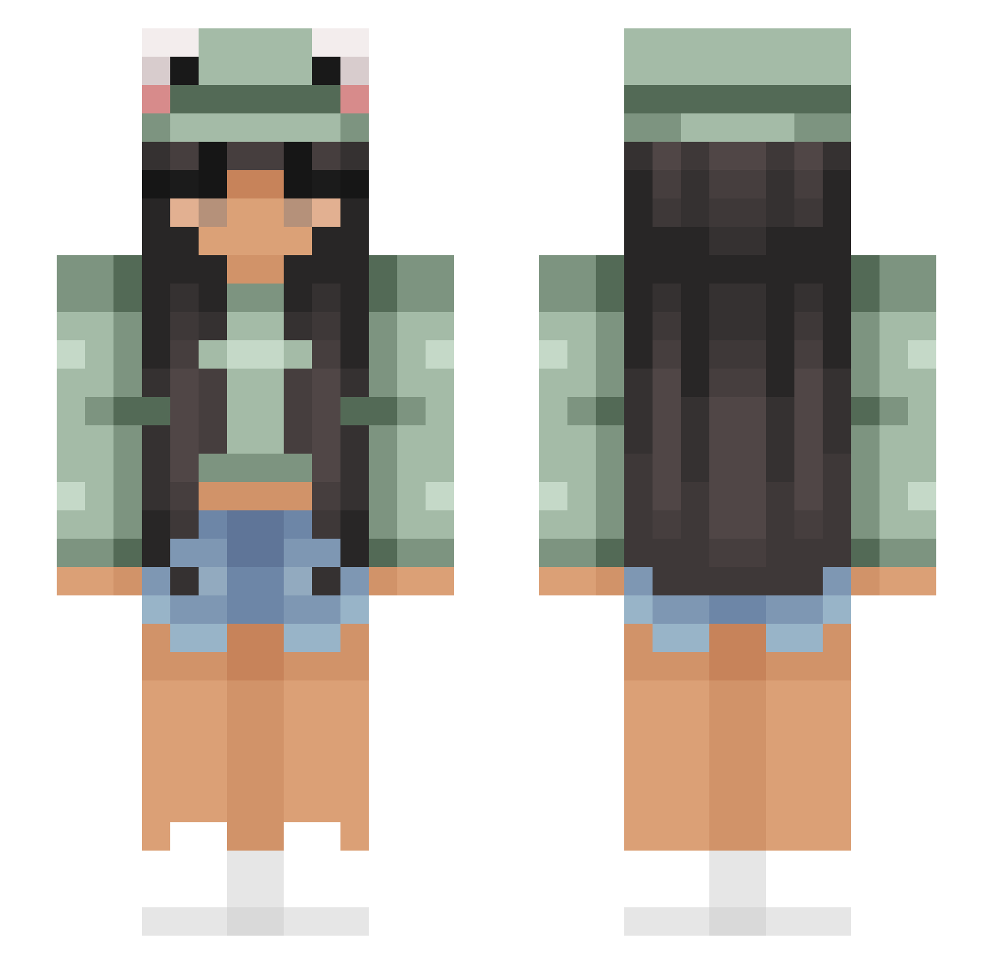 _bexy Minecraft skin, front and back view