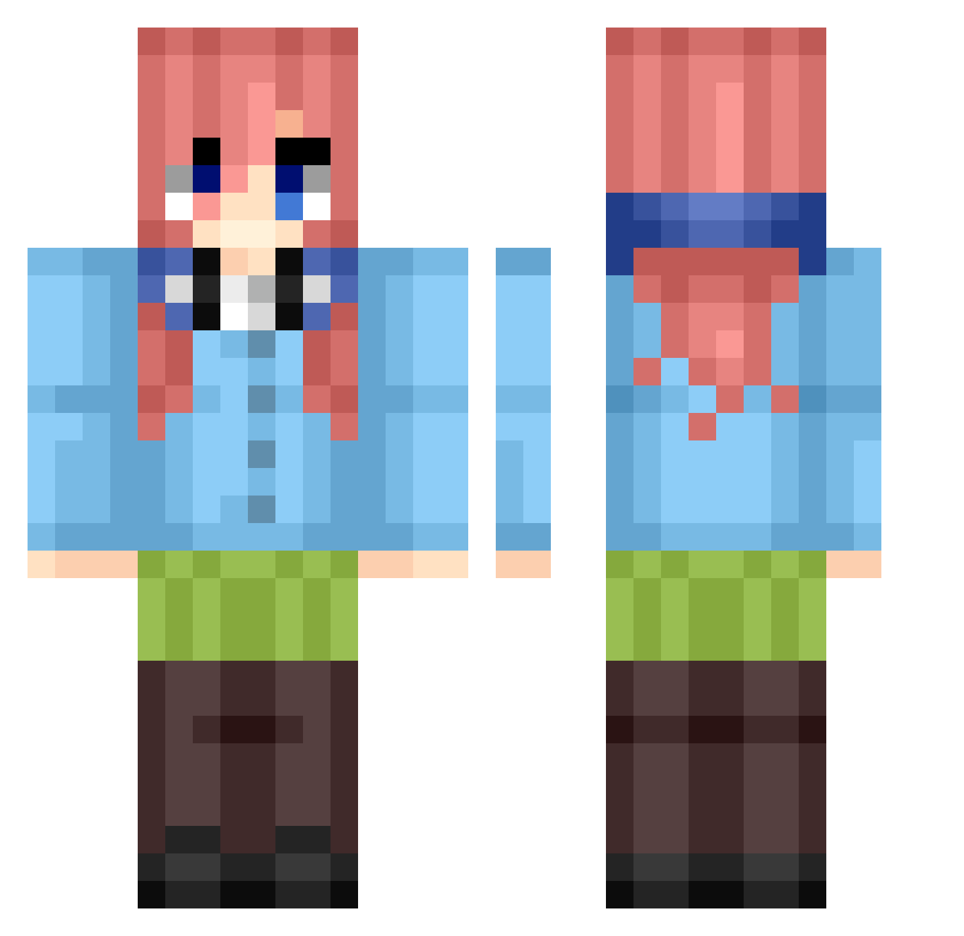 punto_zero Minecraft skin, front and back view