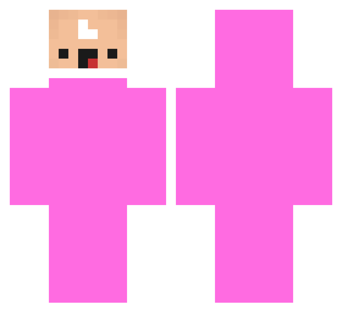 yafik Minecraft skin, front and back view