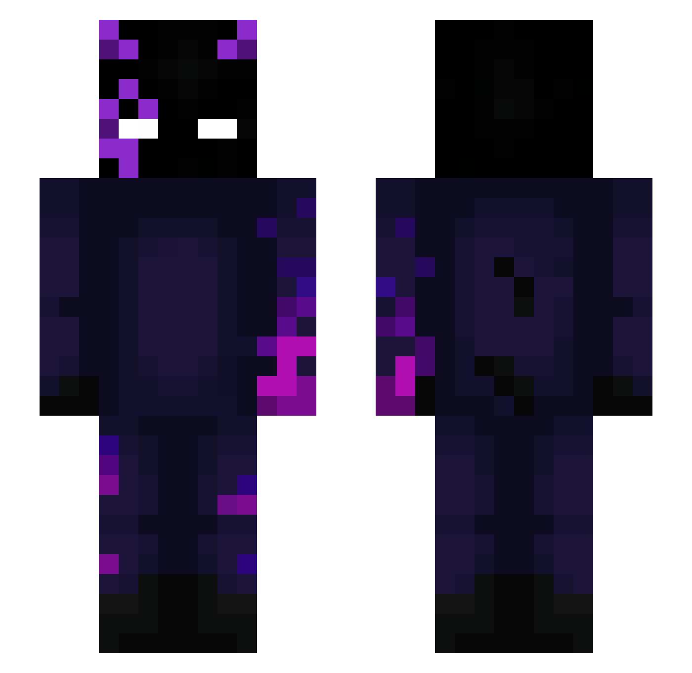 Pakoftp12 Minecraft skin, front and back view