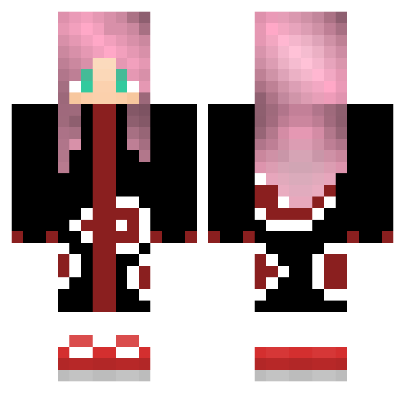 CharlotteOppa_ Minecraft skin, front and back view