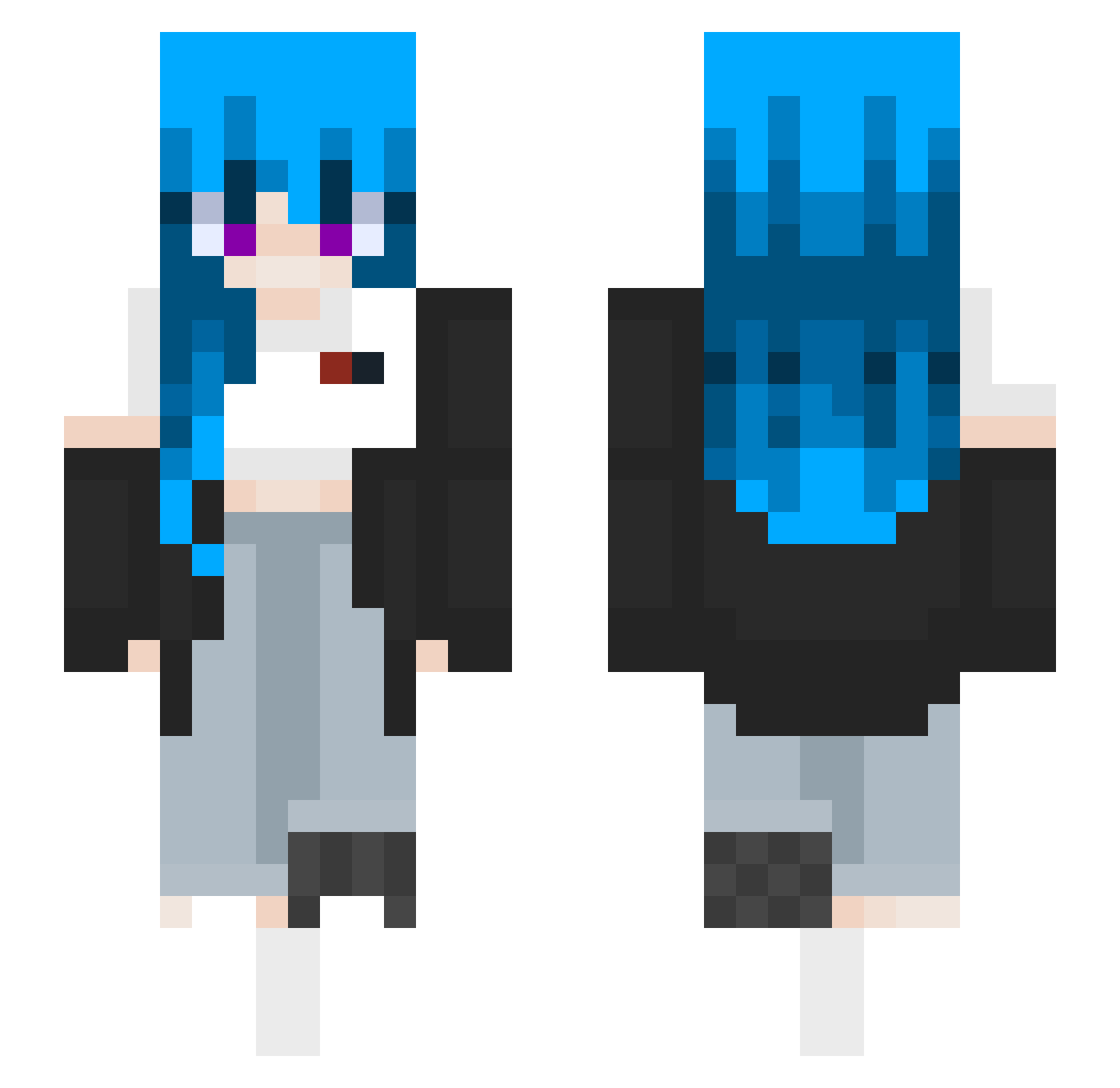 VenoXD44 Minecraft skin, front and back view