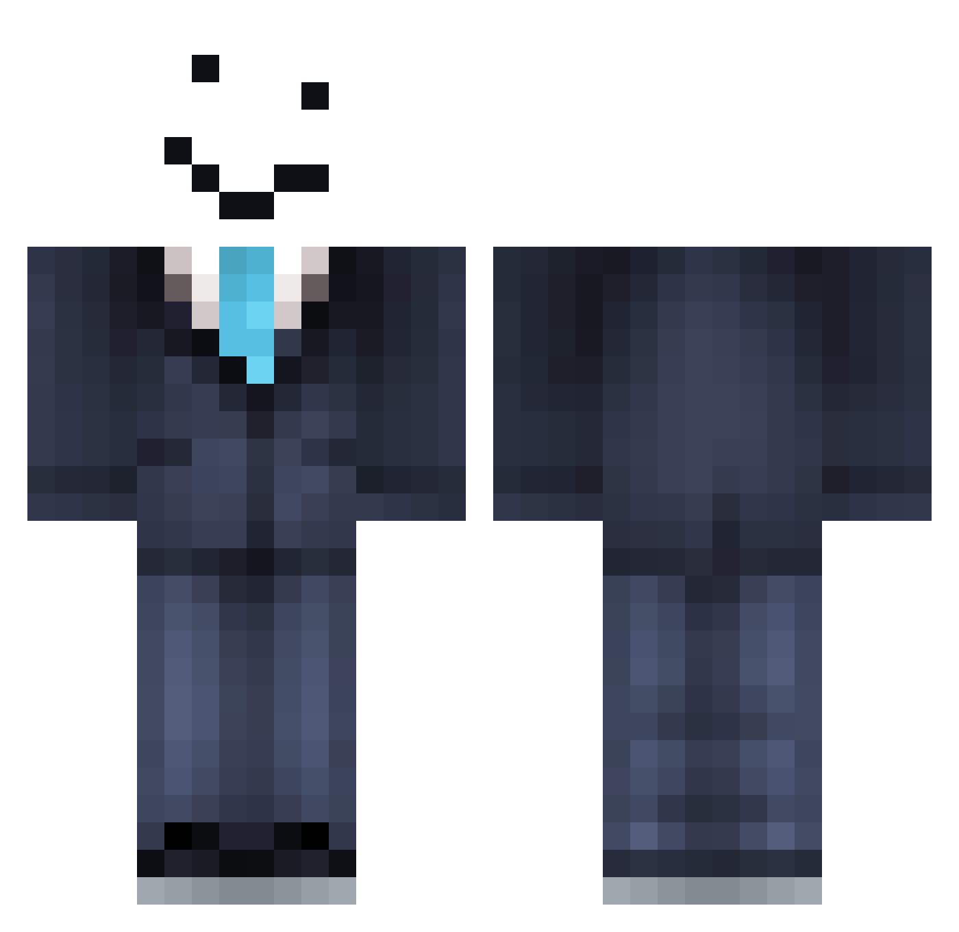 svinochel Minecraft skin, front and back view