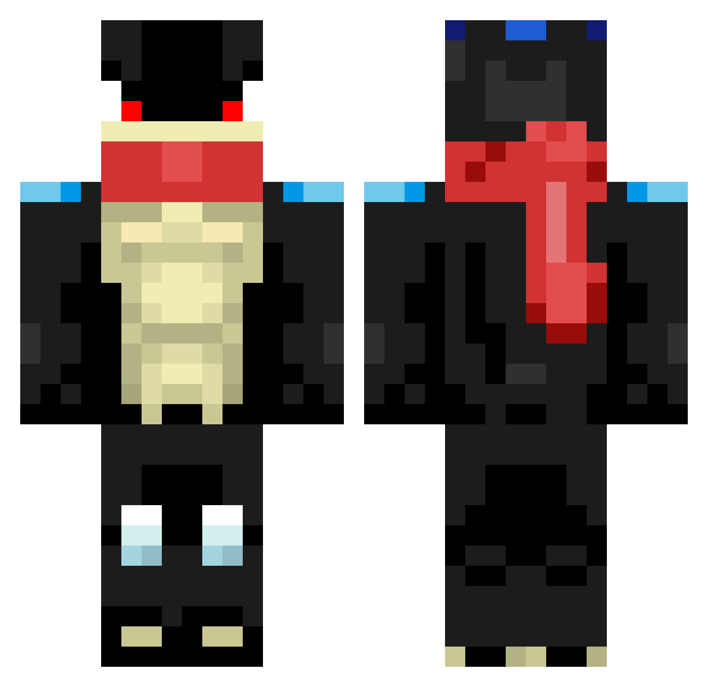 PrincesaKako Minecraft skin, front and back view