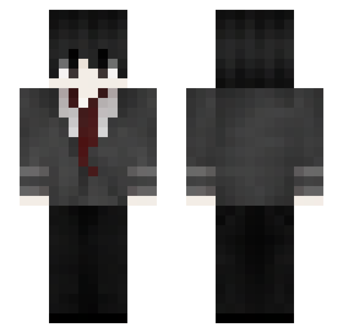 y_l6vely Minecraft skin, front and back view