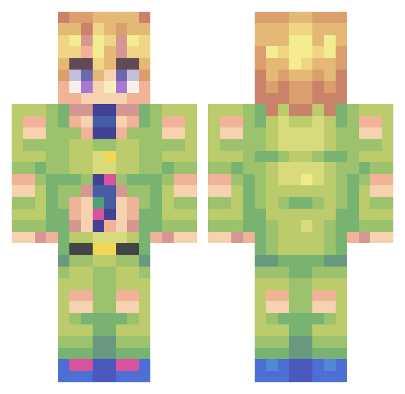 KugelMugel_ Minecraft skin, front and back view