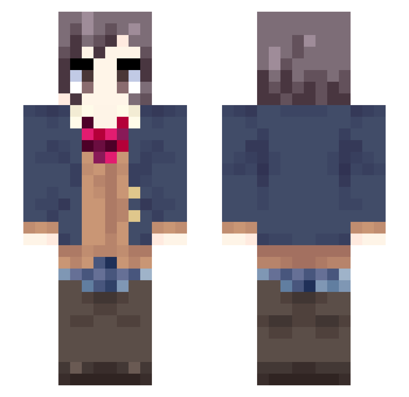 SaHyang_YH Minecraft skin, front and back view
