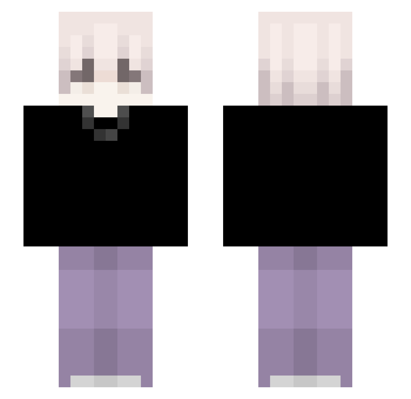 Savxryn Minecraft skin, front and back view