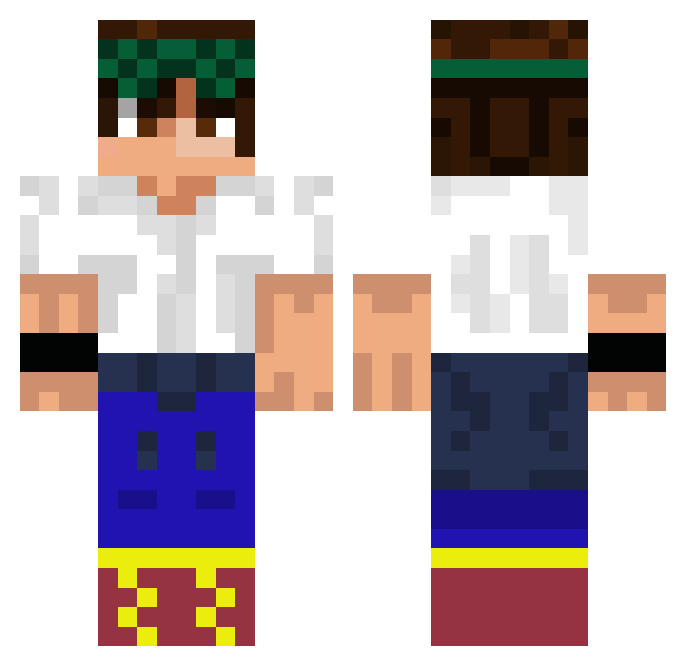 btwShoto Minecraft skin, front and back view