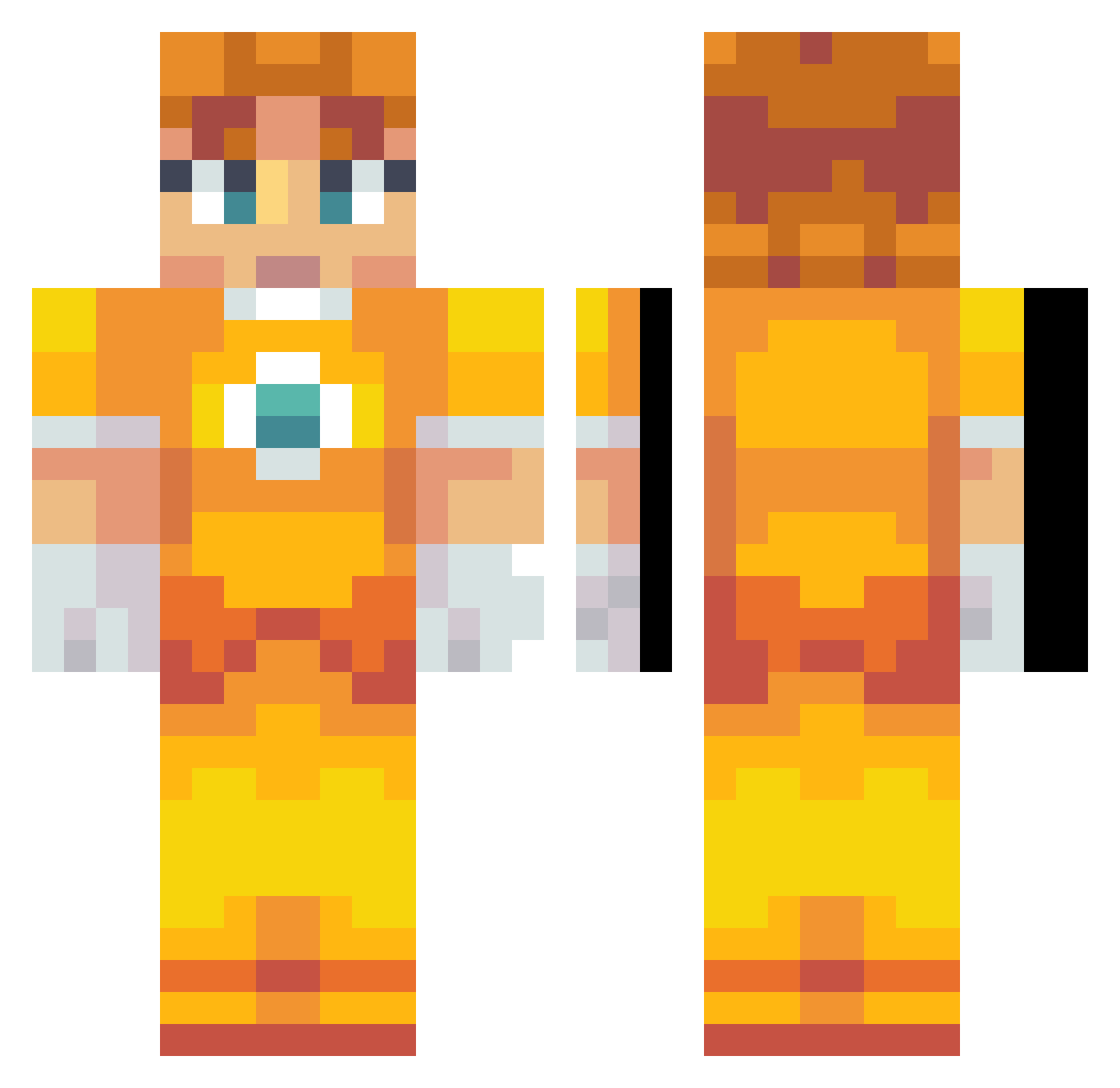 Archon0013 Minecraft skin, front and back view
