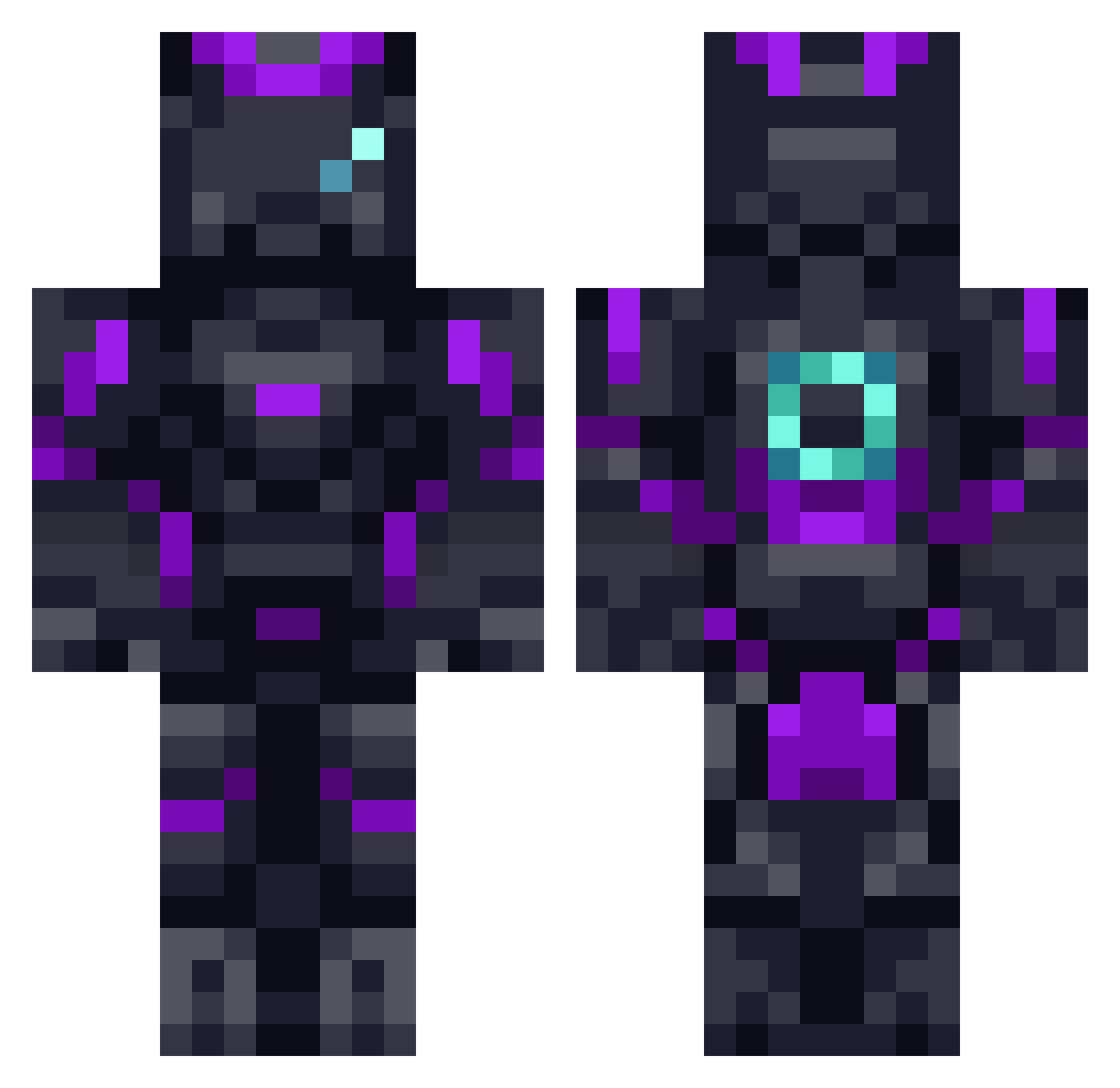 Meirkien Minecraft skin, front and back view