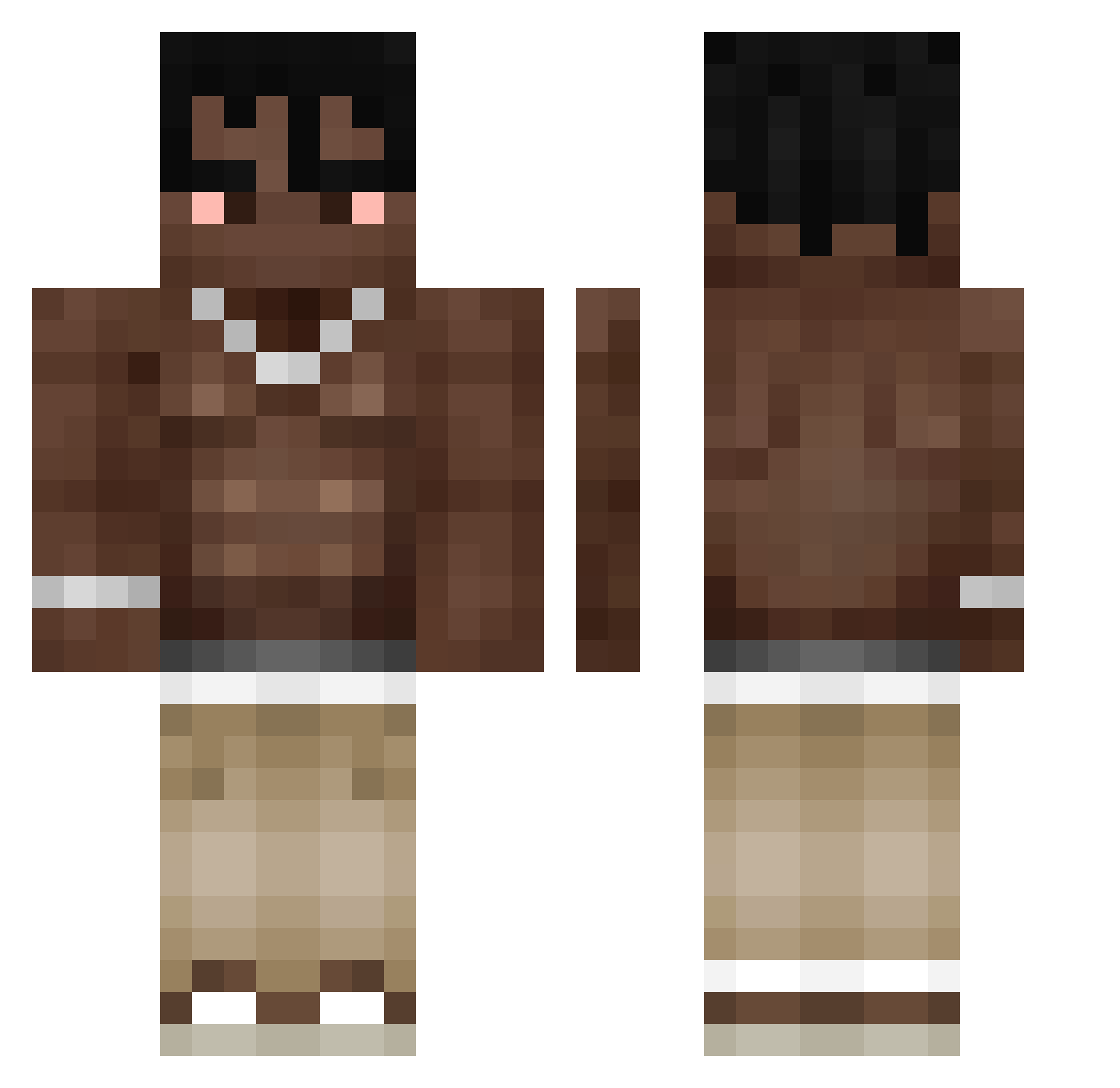 TymekXDM Minecraft skin, front and back view