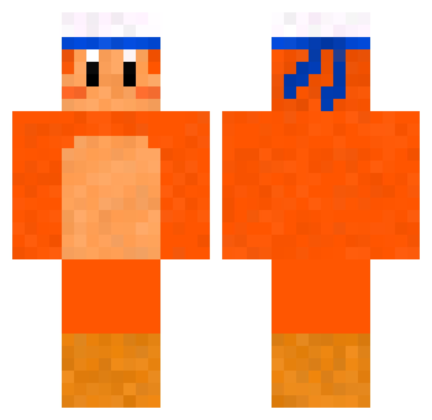 Net_15 Minecraft skin, front and back view