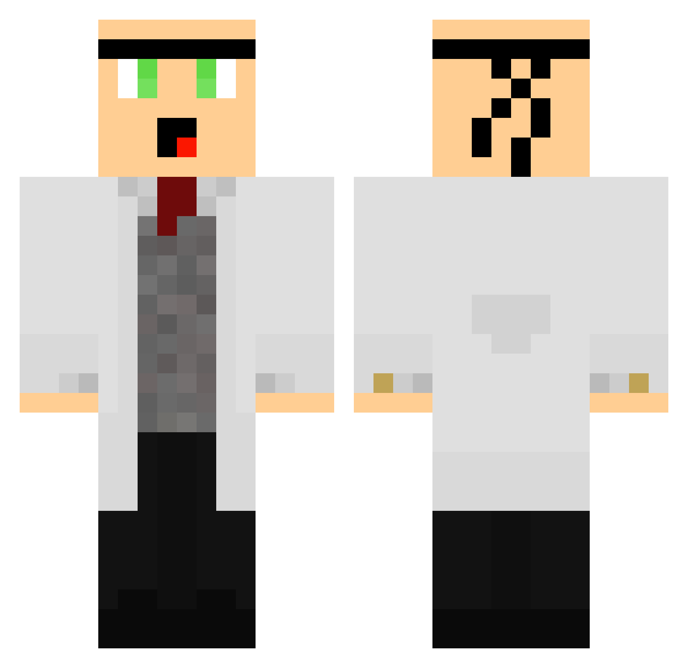 HerrVictor Minecraft skin, front and back view