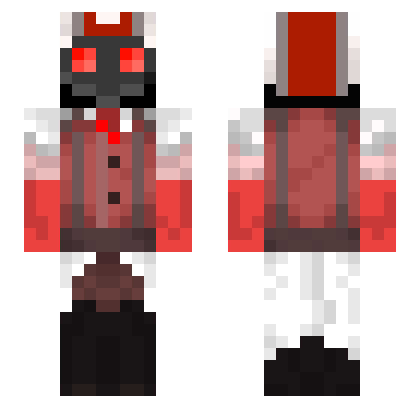 tiimzzee Minecraft skin, front and back view