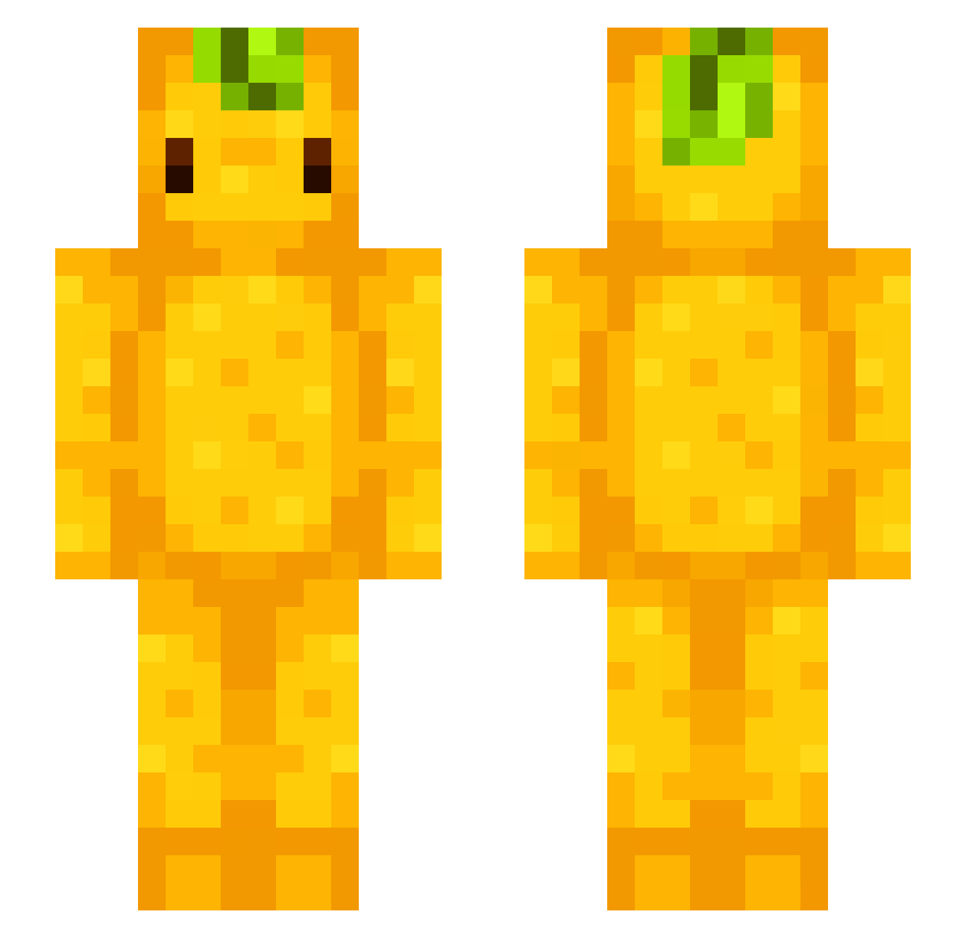 Lemokioa Minecraft skin, front and back view