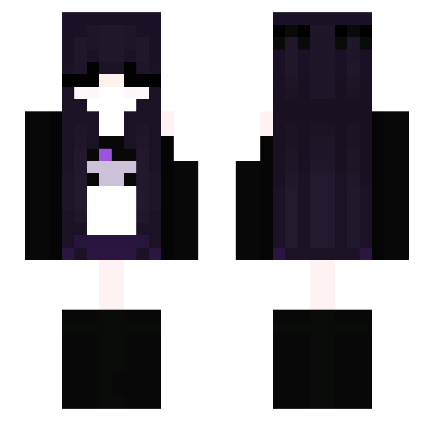 vinetta Minecraft skin, front and back view