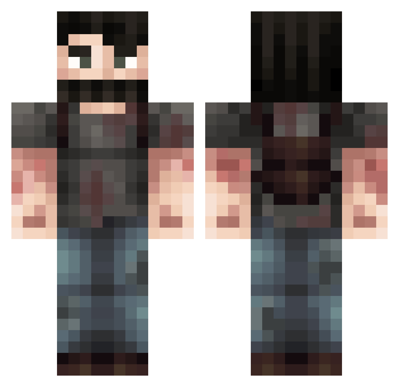 Graestrom Minecraft skin, front and back view