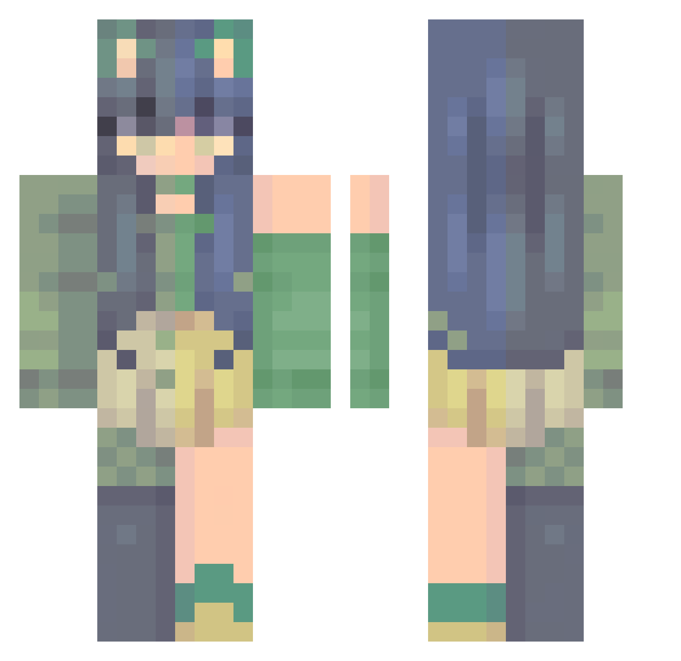 trendyfather Minecraft skin, front and back view