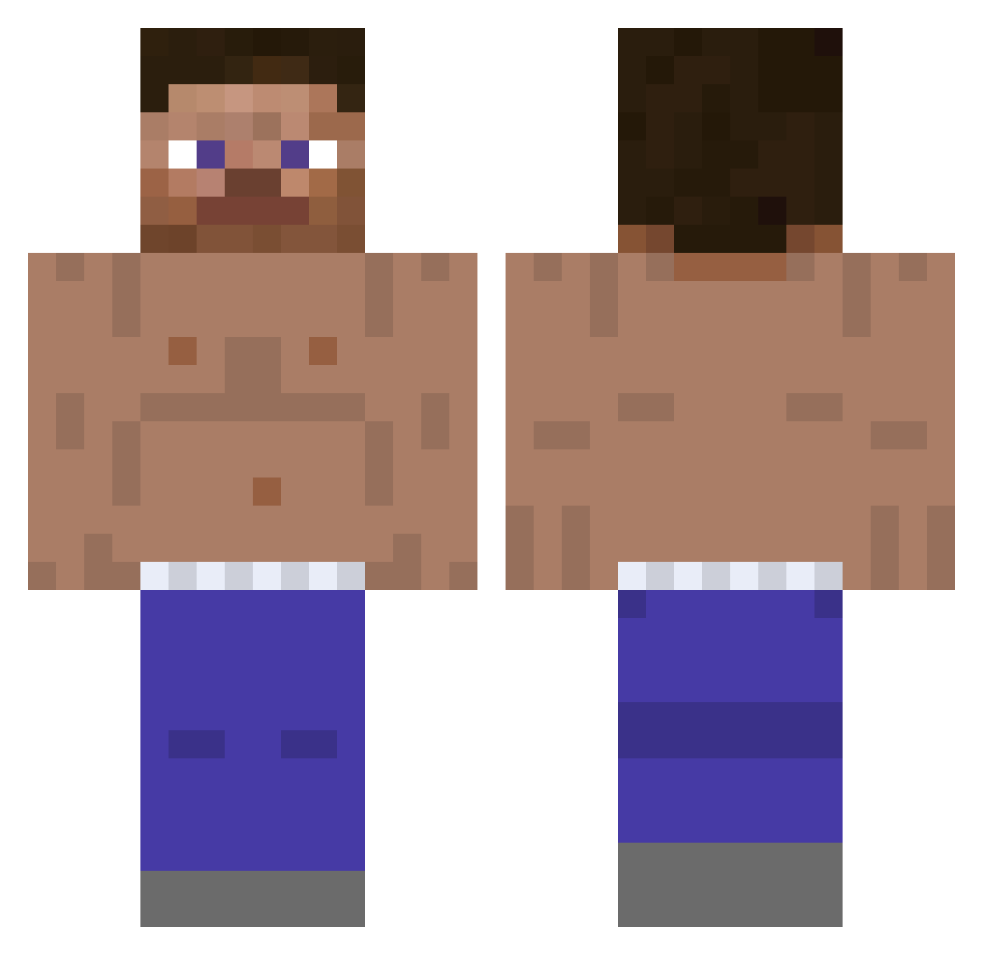 Yahya_187 Minecraft skin, front and back view