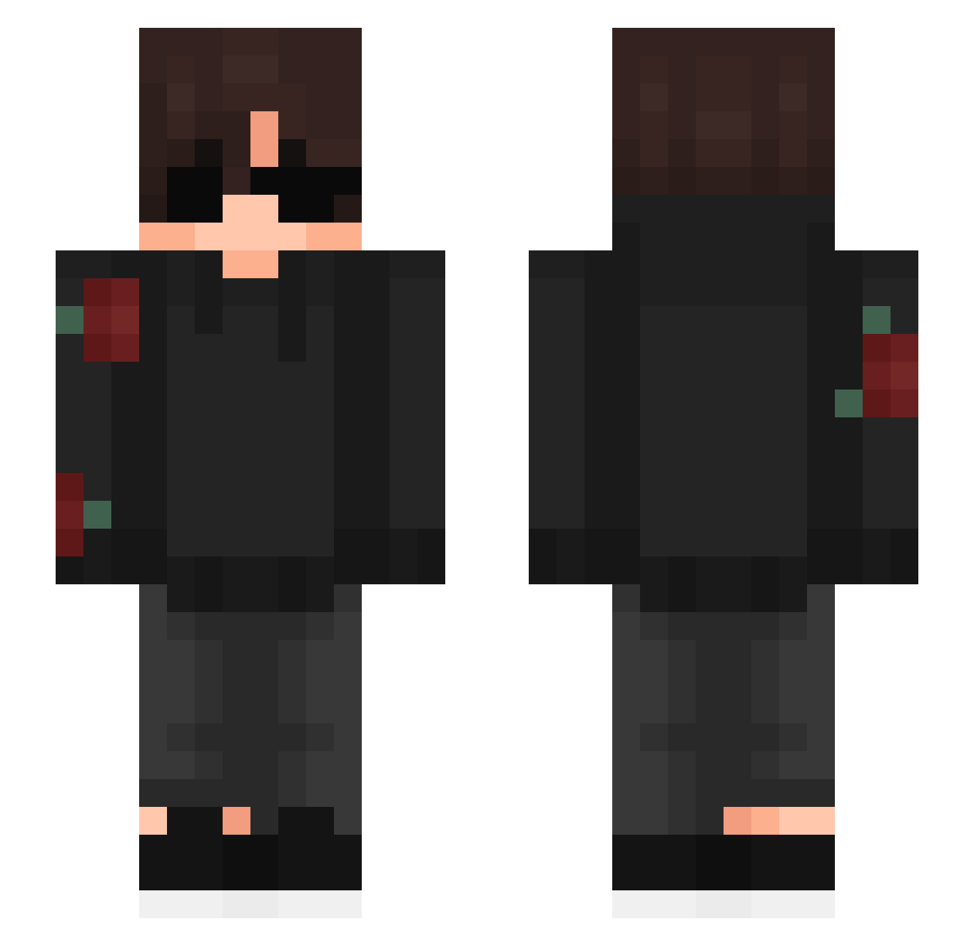 Shadow_III Minecraft skin, front and back view