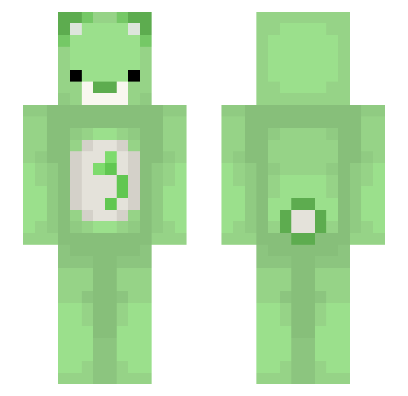 Kikiboo_ Minecraft skin, front and back view