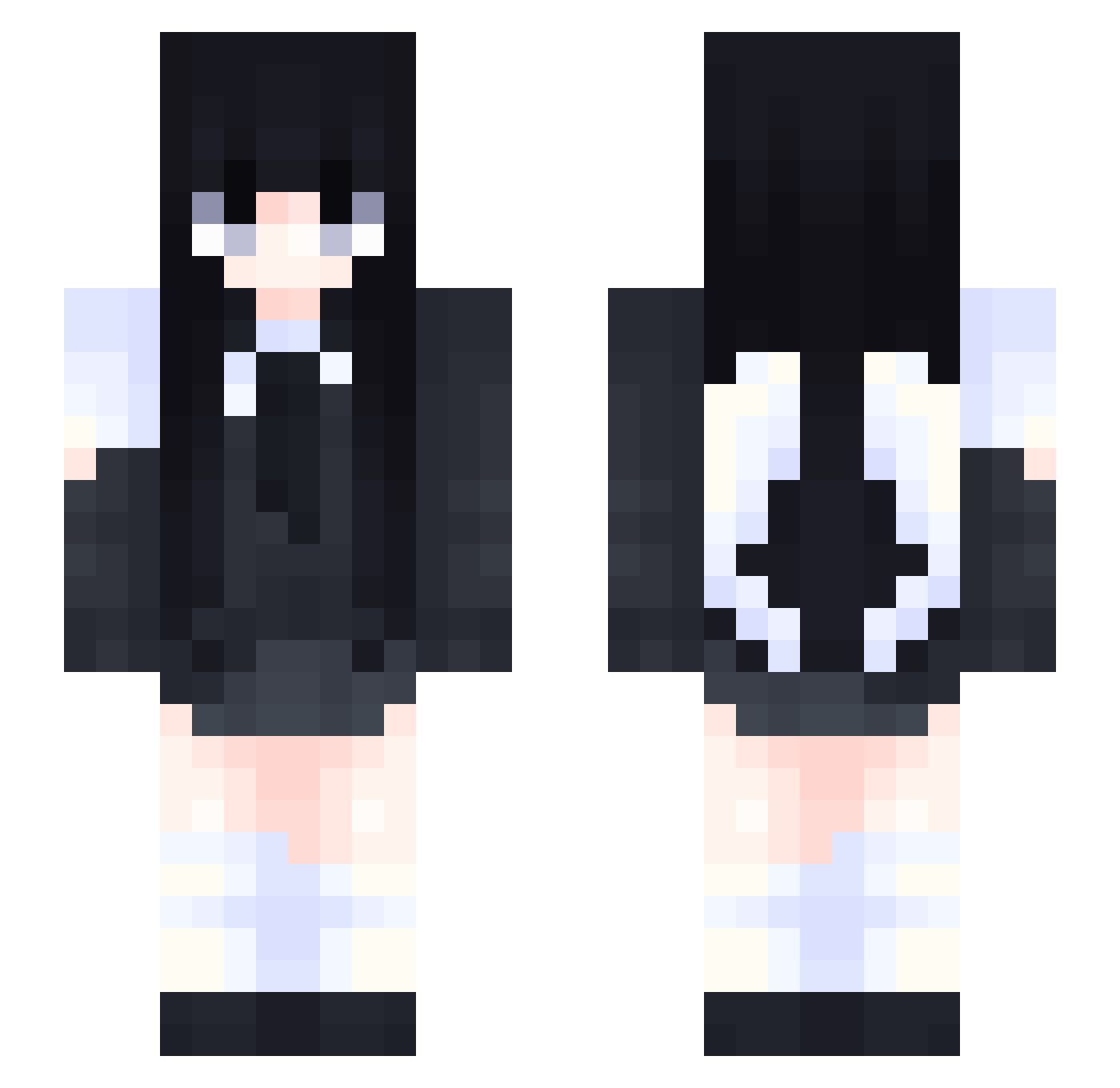 alyciea Minecraft skin, front and back view