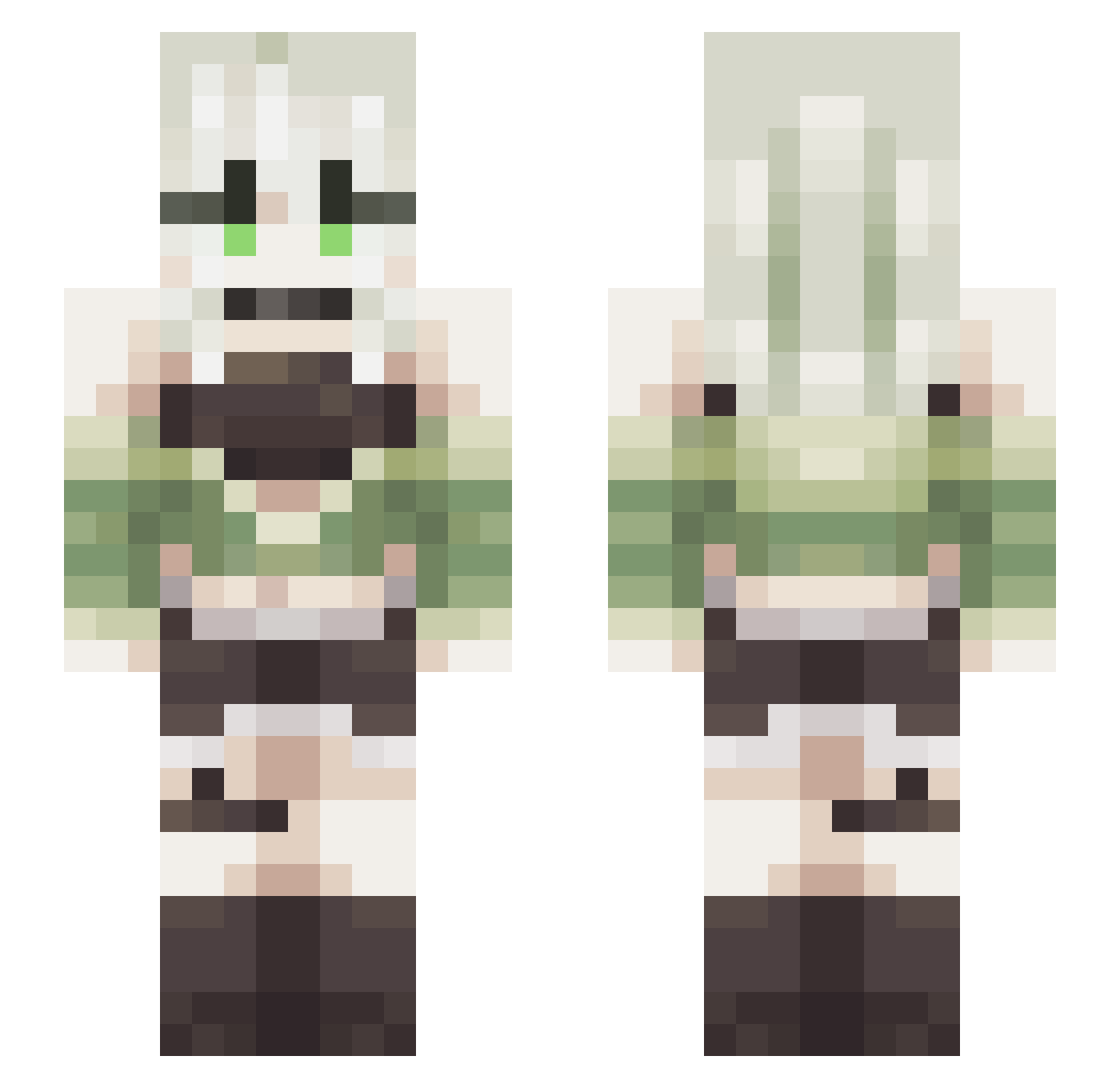dodobird_oHo Minecraft skin, front and back view