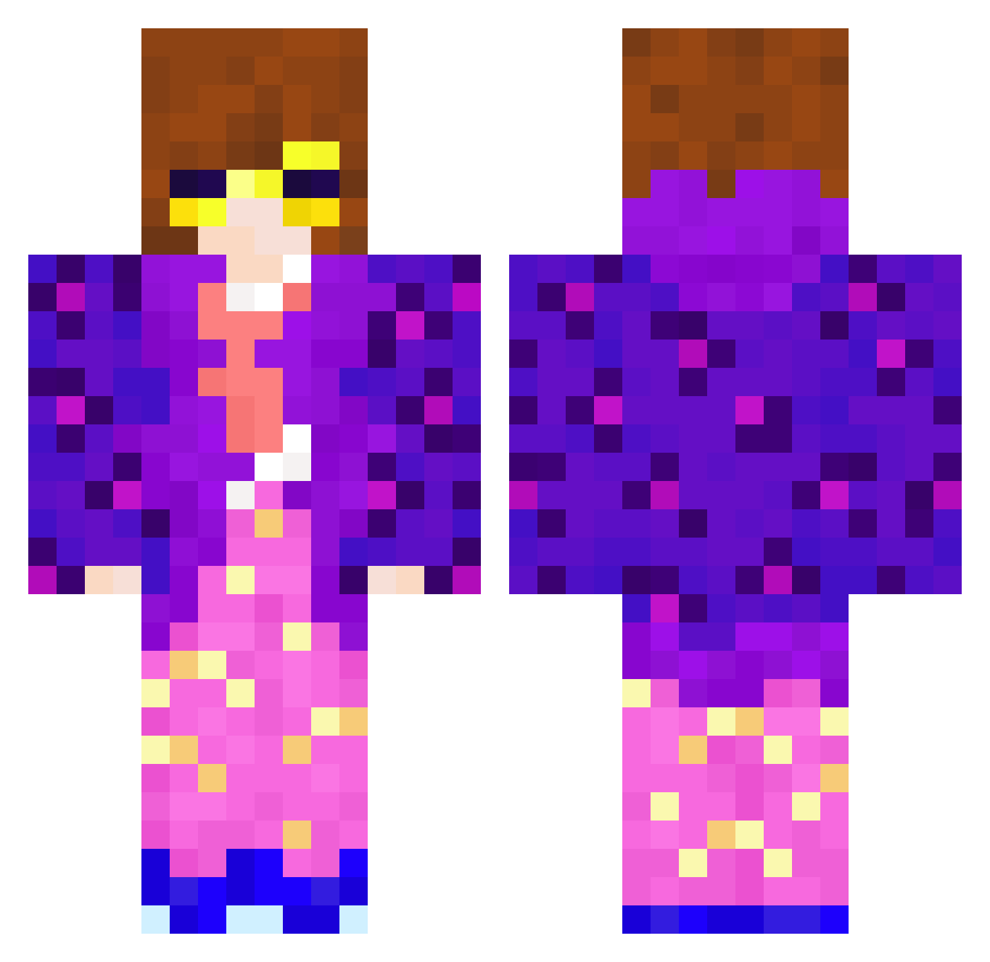 Aleeof_I_AM Minecraft skin, front and back view