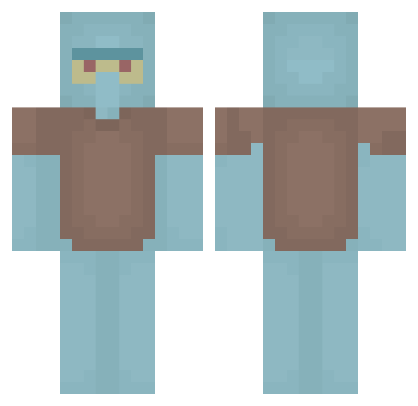 Turek_132 Minecraft skin, front and back view