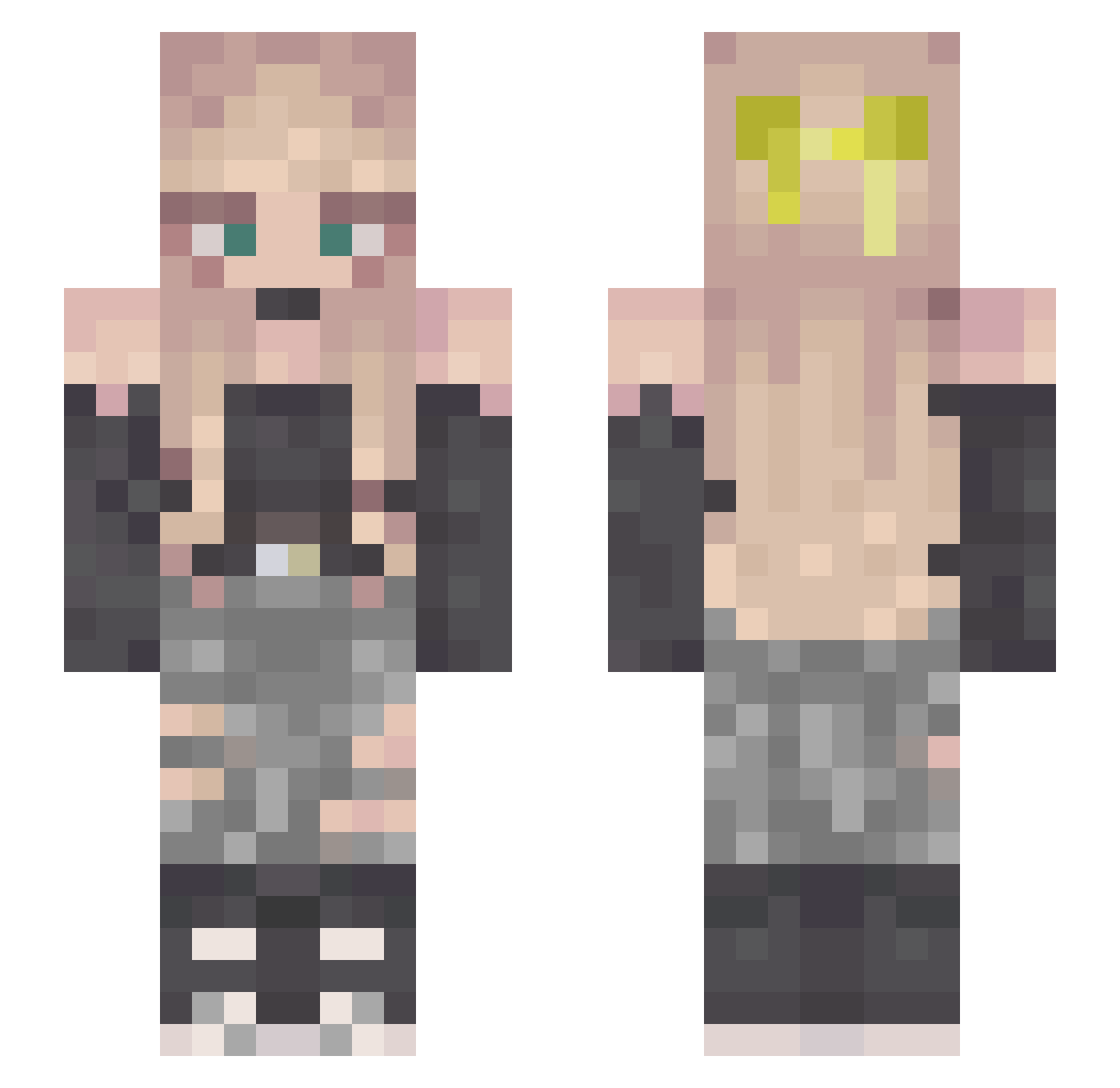 Ash6363 Minecraft skin, front and back view