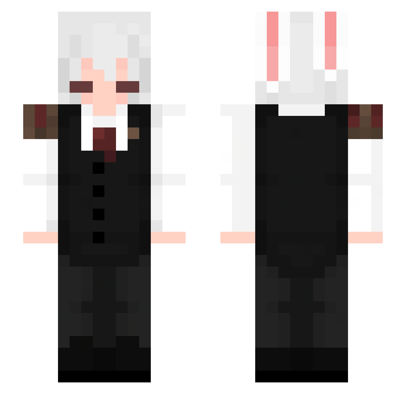B00KY Minecraft skin, front and back view