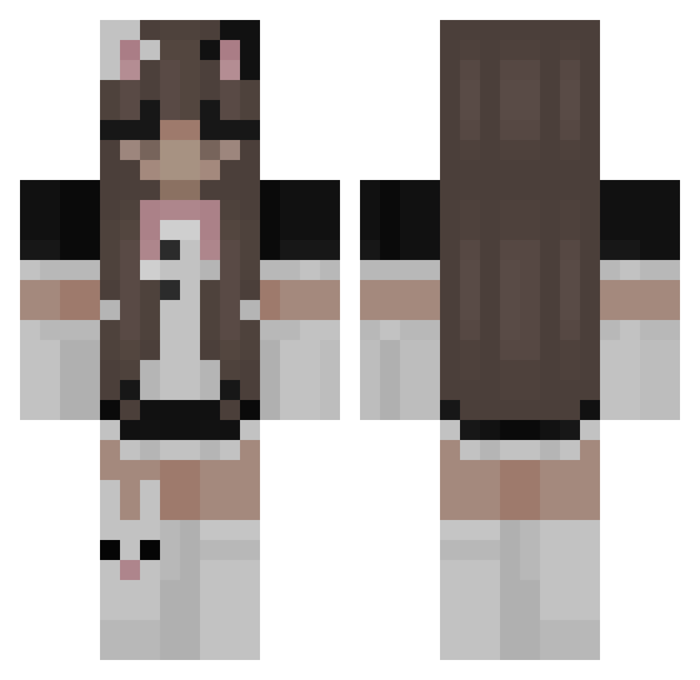 Dzzaly_999 Minecraft skin, front and back view