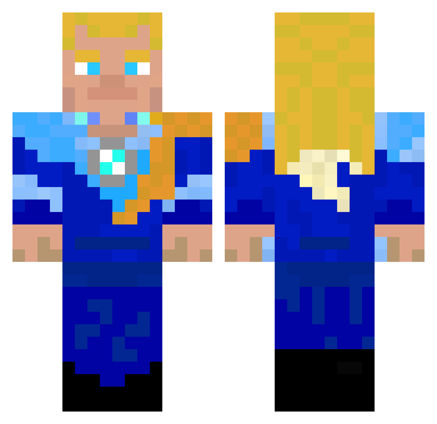 haremHarold Minecraft skin, front and back view