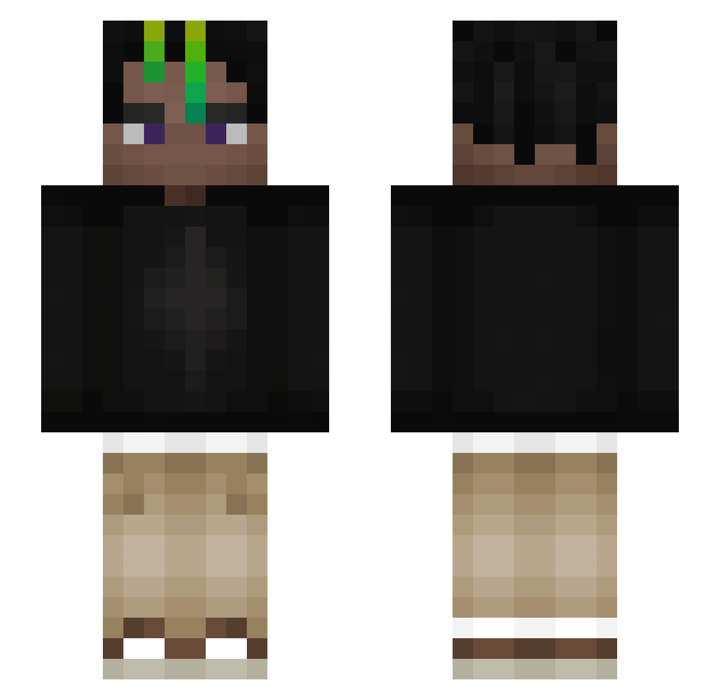 SenkoArtz_ Minecraft skin, front and back view