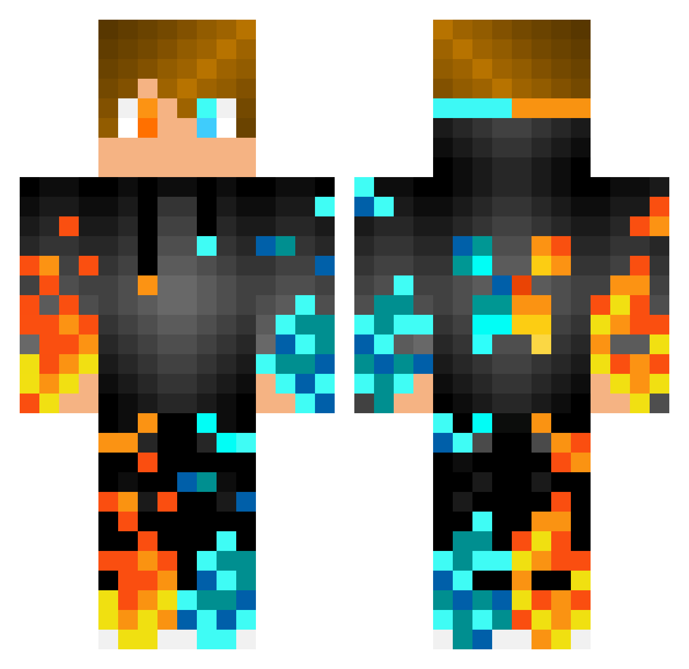 Dodi Minecraft skin, front and back view