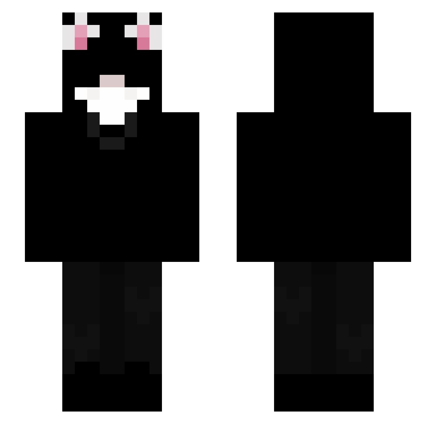 TeraMaster Minecraft skin, front and back view