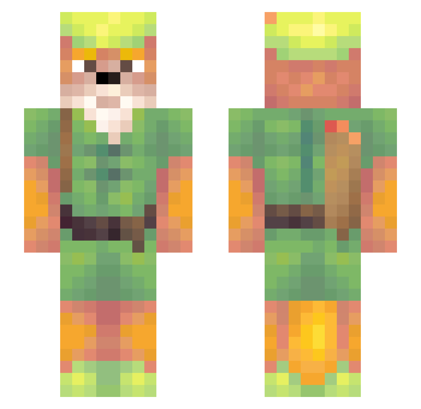 jrdmajesty Minecraft skin, front and back view