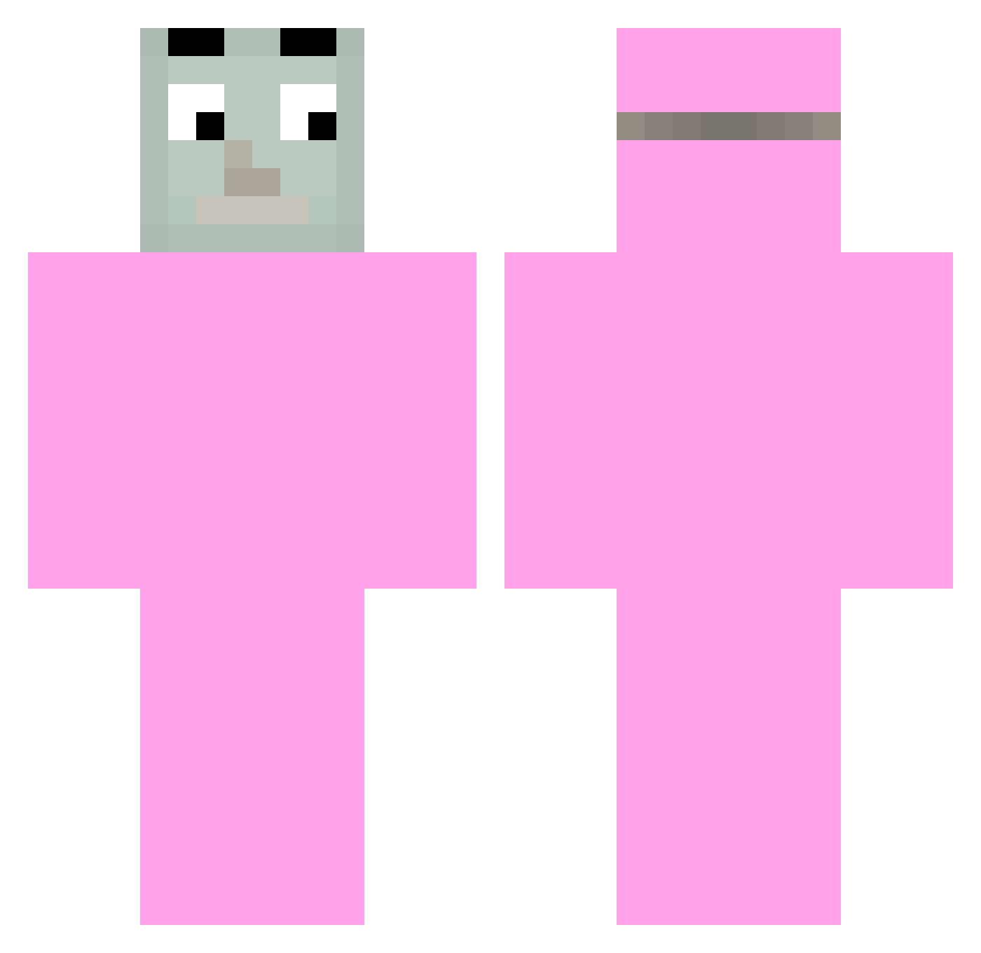 bloodwort Minecraft skin, front and back view