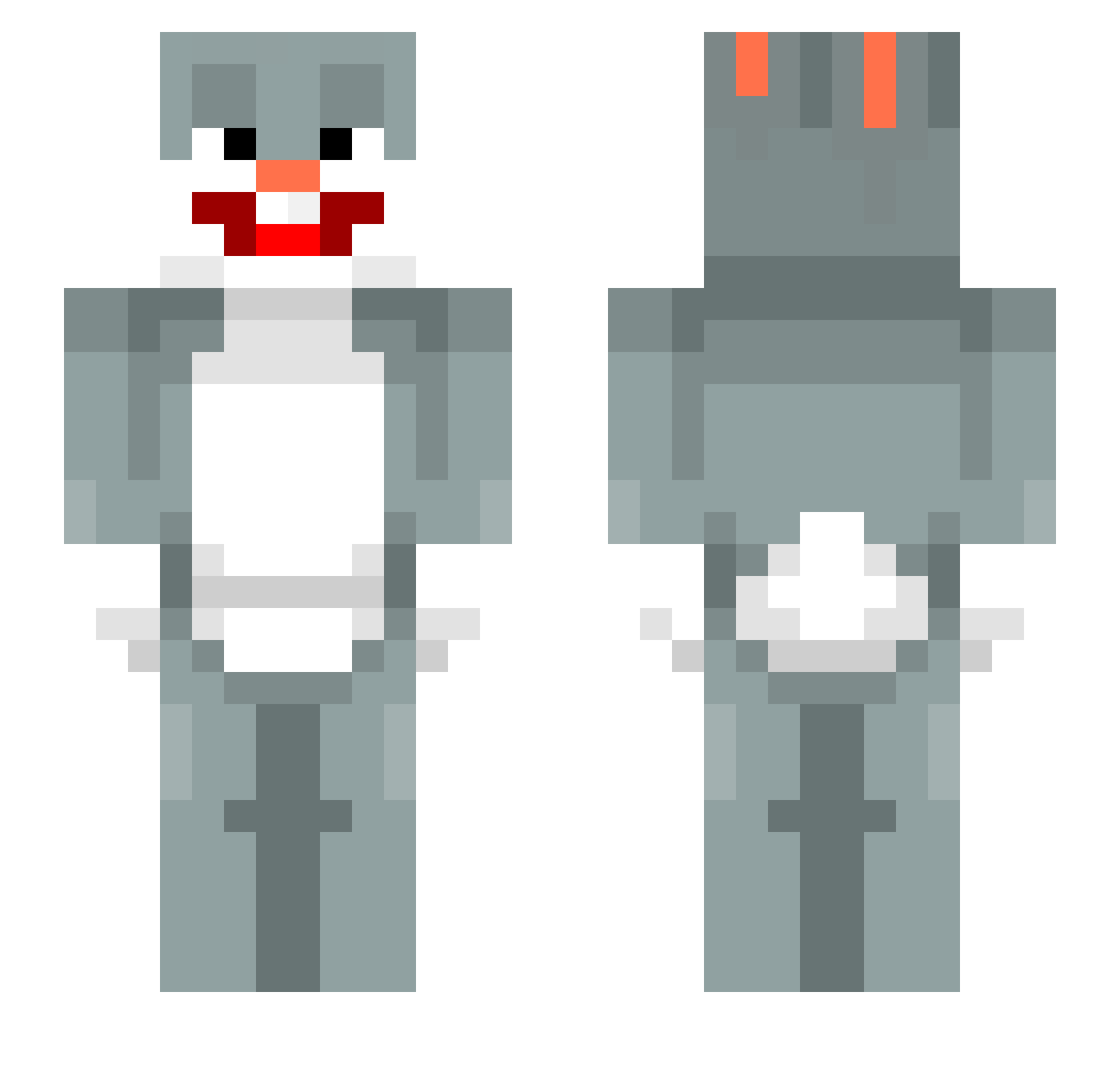 zSrNeon_ Minecraft skin, front and back view