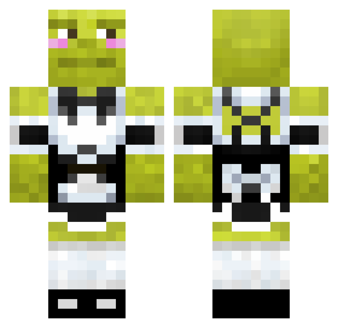 Rojjjo Minecraft skin, front and back view