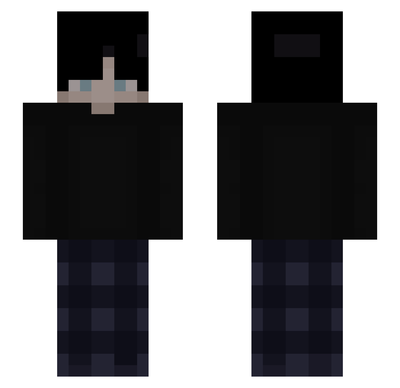 podedd Minecraft skin, front and back view