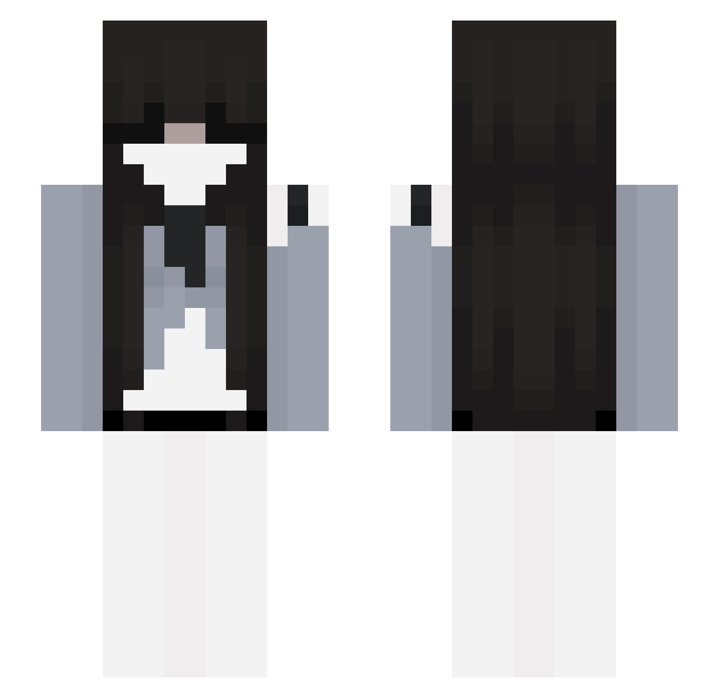 Naturelike Minecraft skin, front and back view